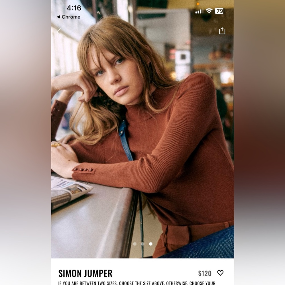 Sezane Simon Jumper Caramel